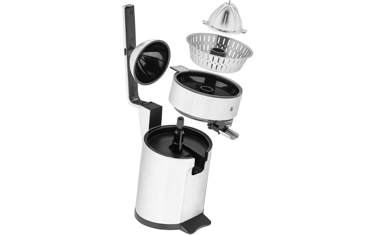 Zitruspresse Profi Plus Silber matt<br>Saftpresse mit universellen Entsafter-Presskegel