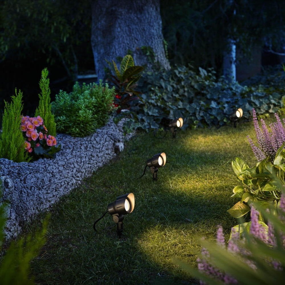 Philips LED grondspot Gardenlink verlengstuk in zwart 6W 600lm IP44