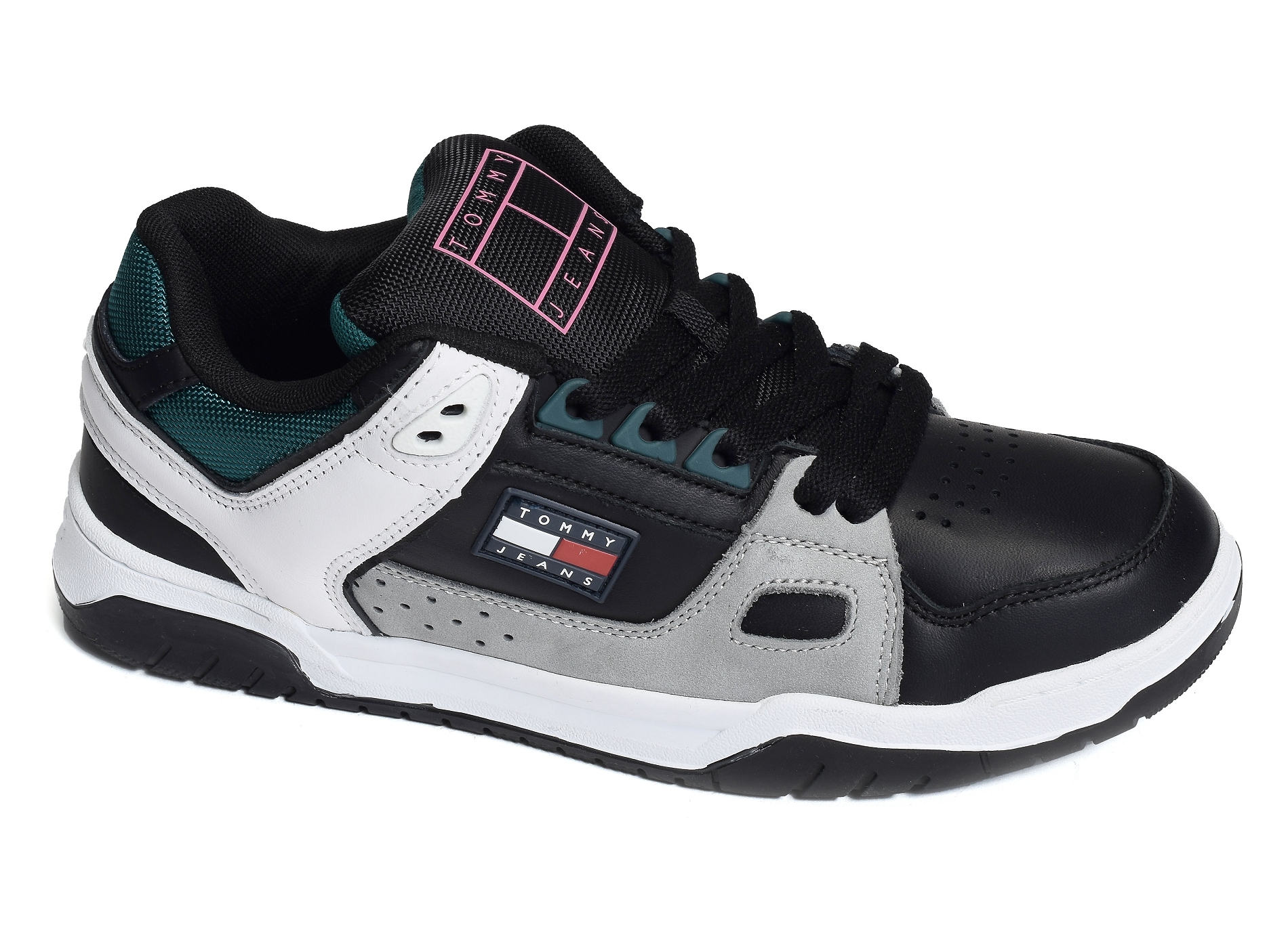 Tommy jeans skate sneaker 1042 noir vert
