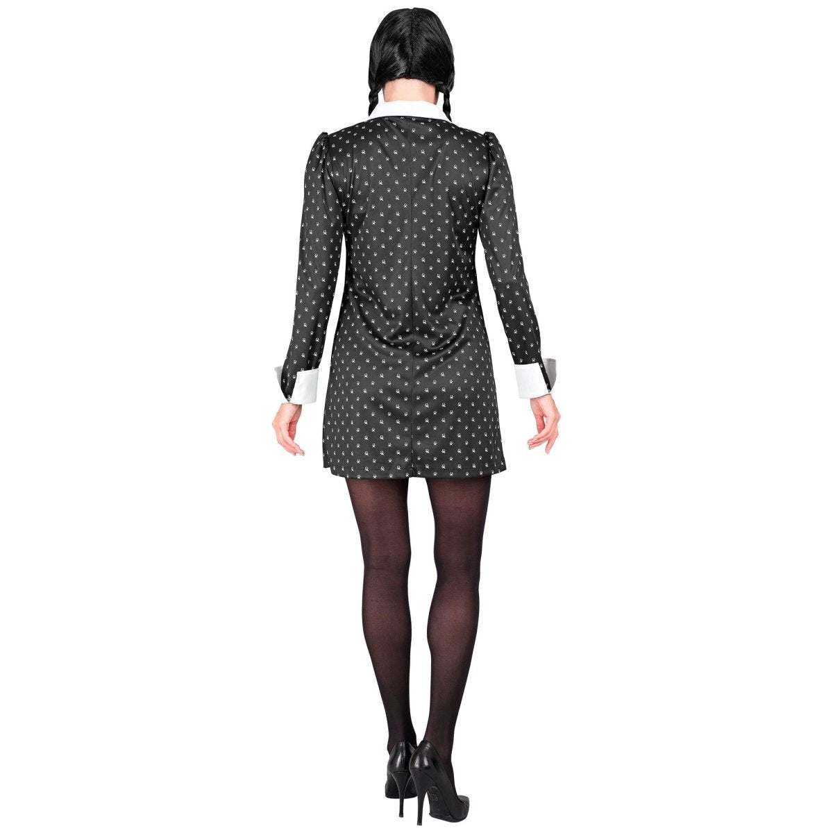 Halloween Jurk Zwart Wit Dames Gothic