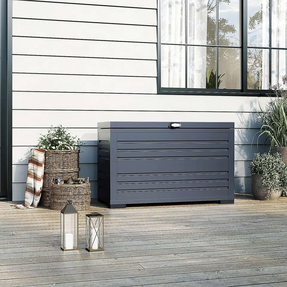 Orion Sit & Store aluminium opbergbox 280L antraciet