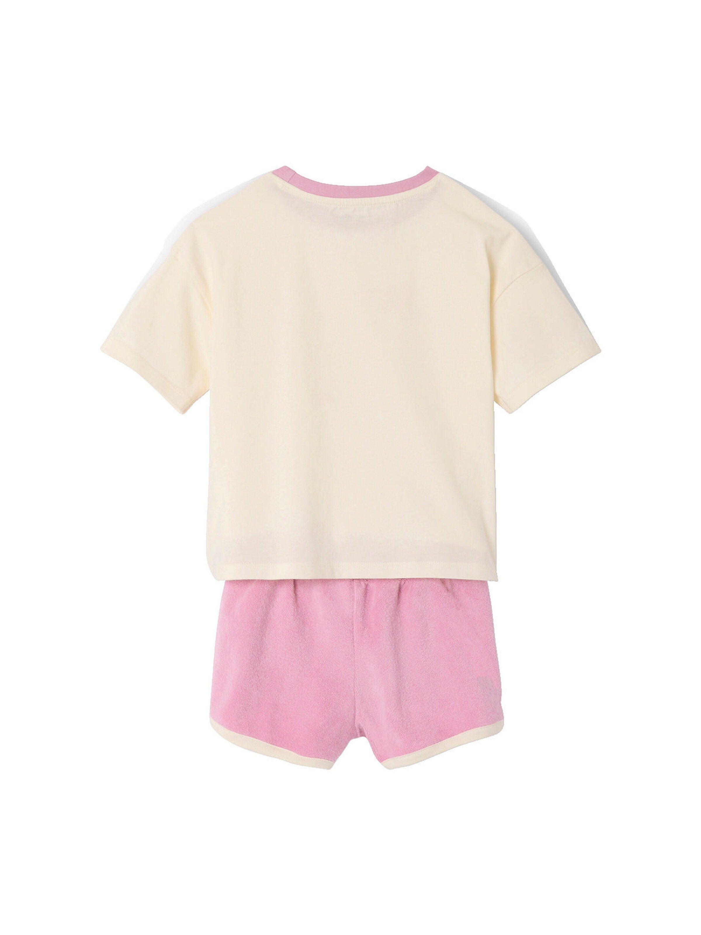Vertbaudet Mädchen-Set: T-Shirt & Shorts aus Frottee lila