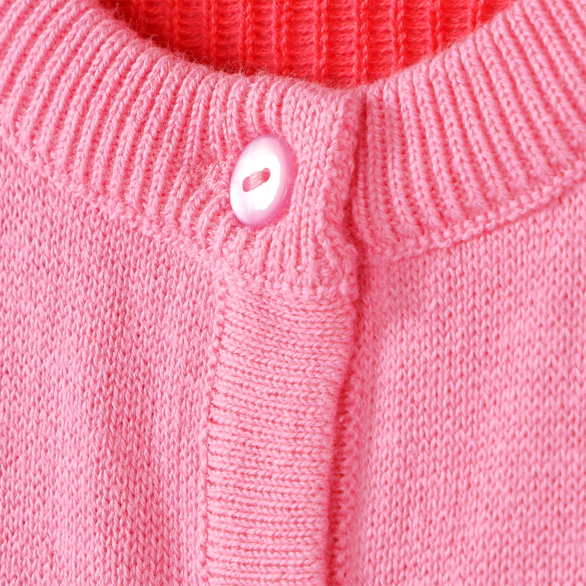 Jonas Nielsen Mädchen Cardigan mit Herz-Allover rosa