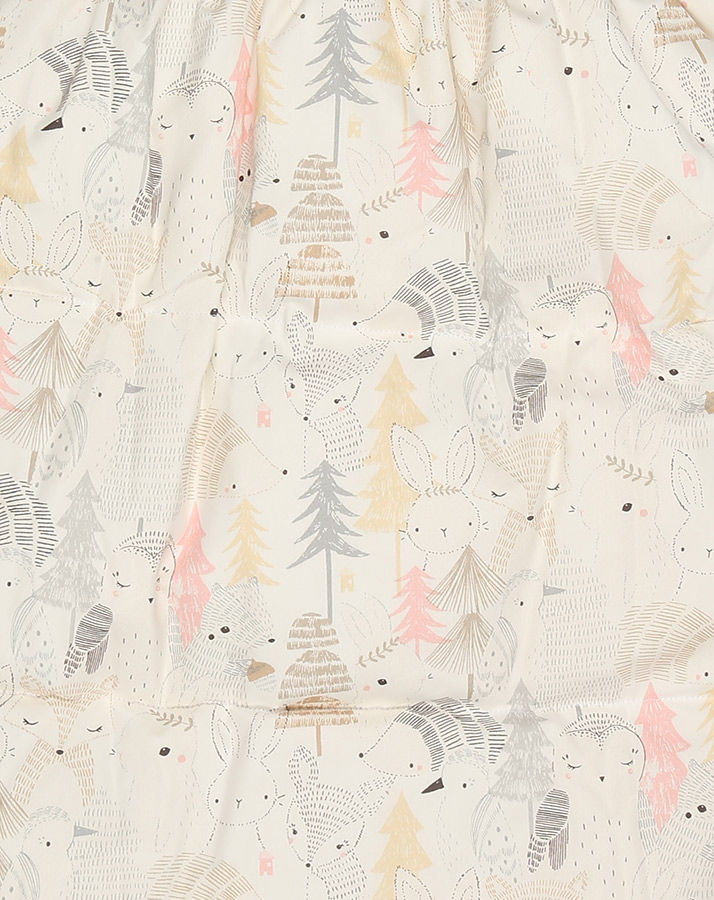 Daunen-Schlafsack WALDTIERE in offwhite/rose