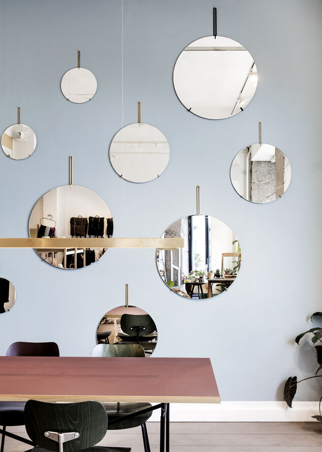 Moebe Wall Mirror spejl 70 cm. Sort