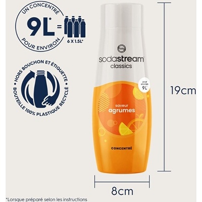 Sirop et concentré Sodastream Concentre Saveur AGRUMES 440ml