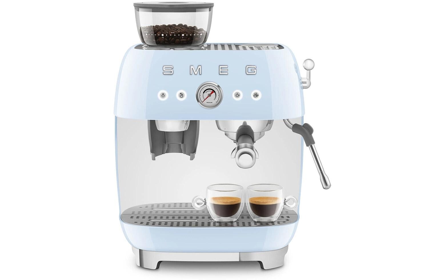 Siebträgermaschine 50's Style EGF03PBEU Blau<br>Espresso Kaffeemaschine