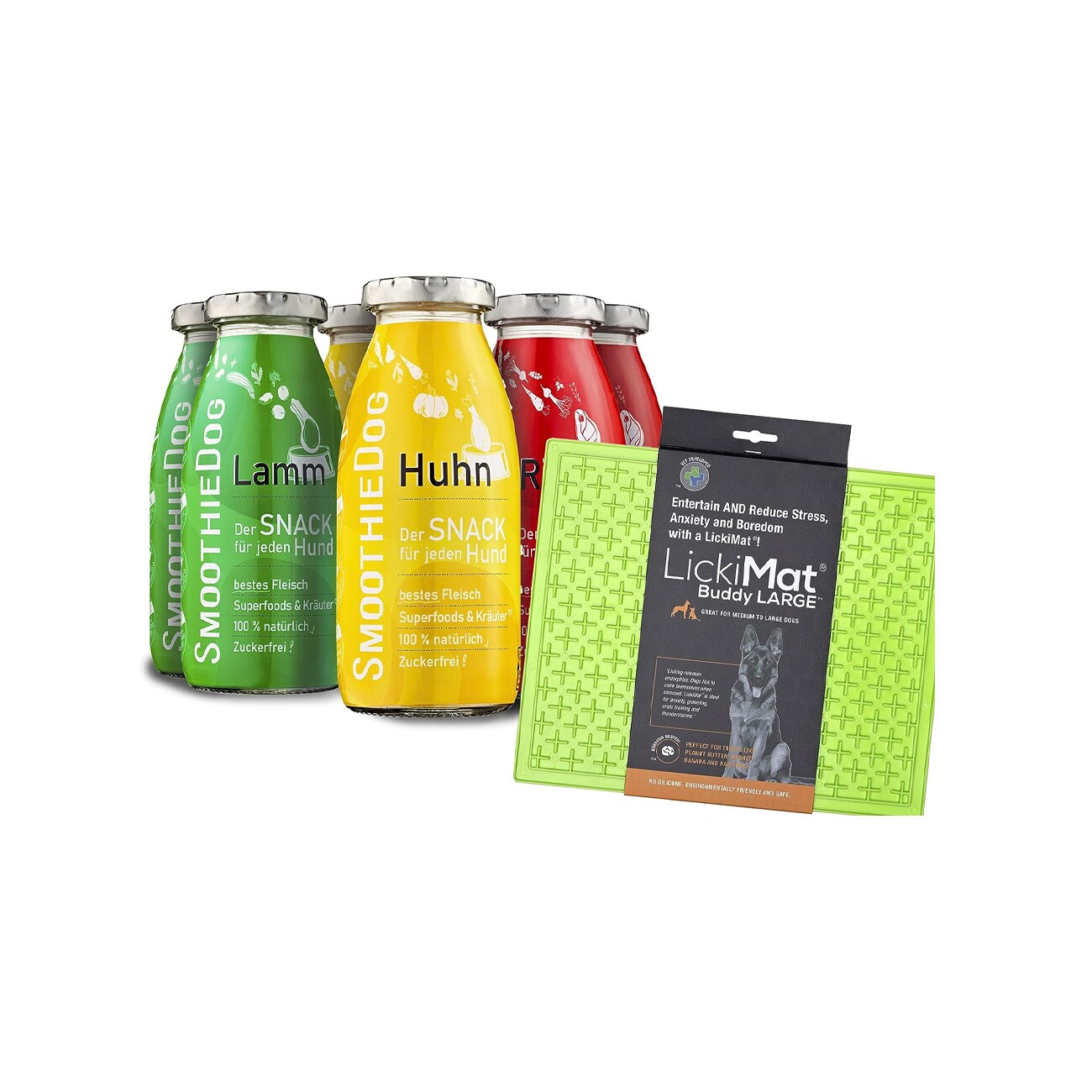 SmoothieDog Klassik + Lickimat Grün 6x250 g