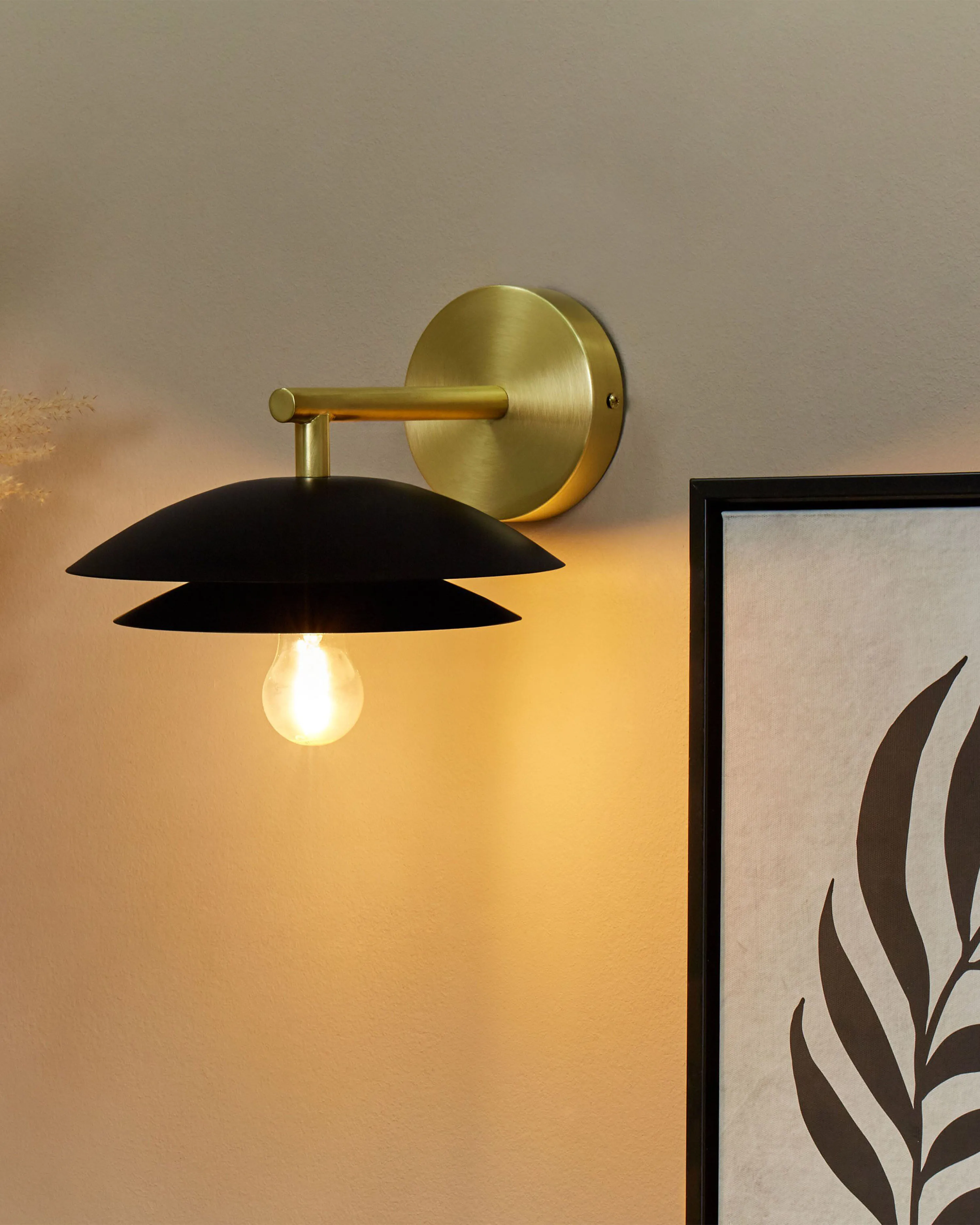 Wandlamp LASOLO Metaal Zwart