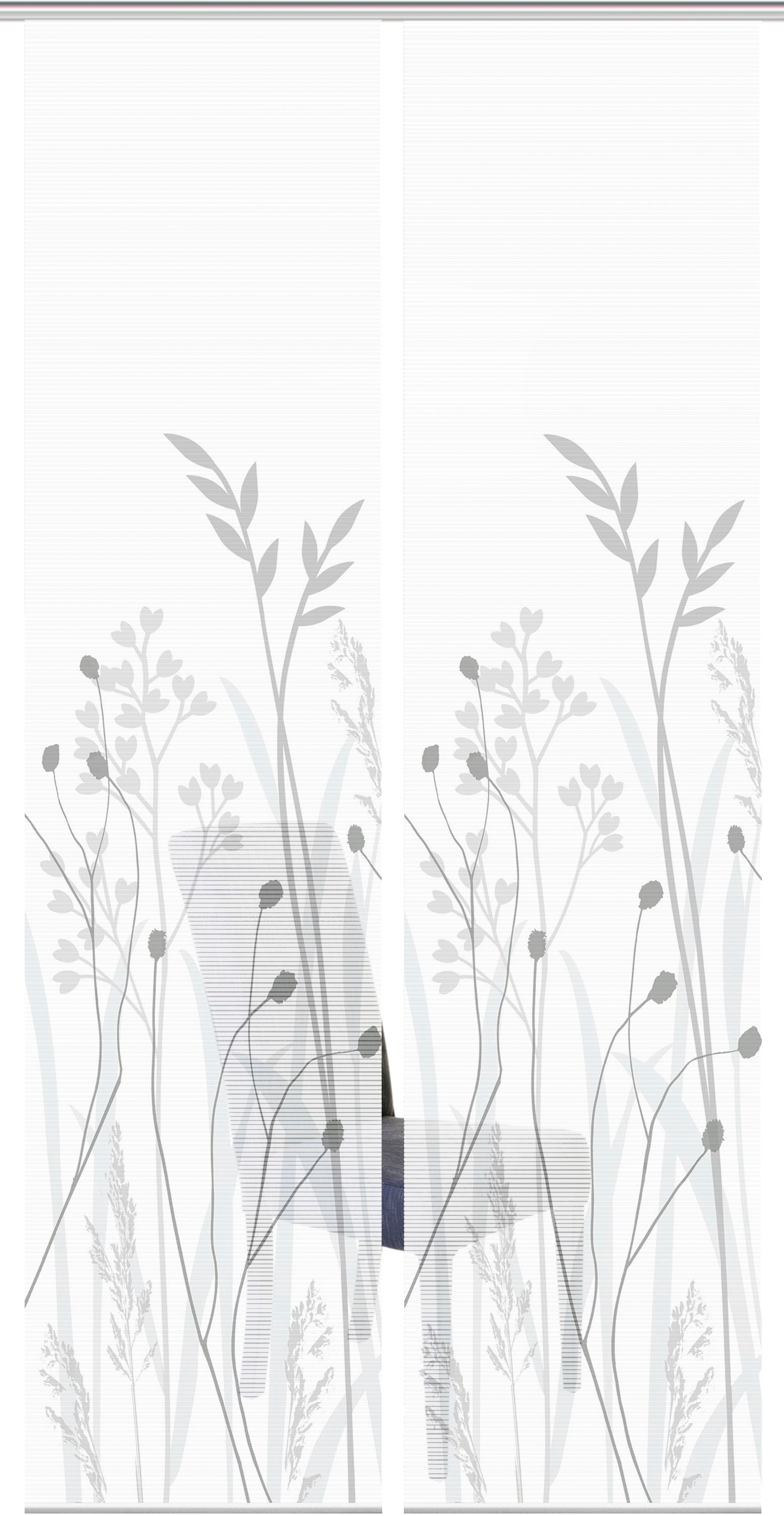 Vision S Schiebegardine »GRASIL 2er SET« Paneelwagen 2 Stk. tlg. Bambus-Optik, Digital bedruckt