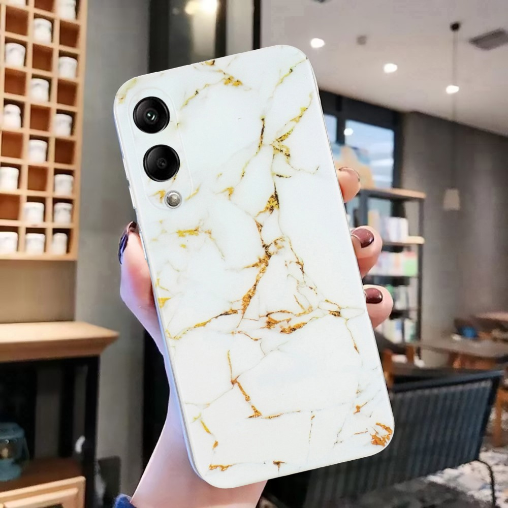 Samsung Galaxy S25 Edge Gummi Case Hülle Ultra Thin Marble Marmor - Weiss