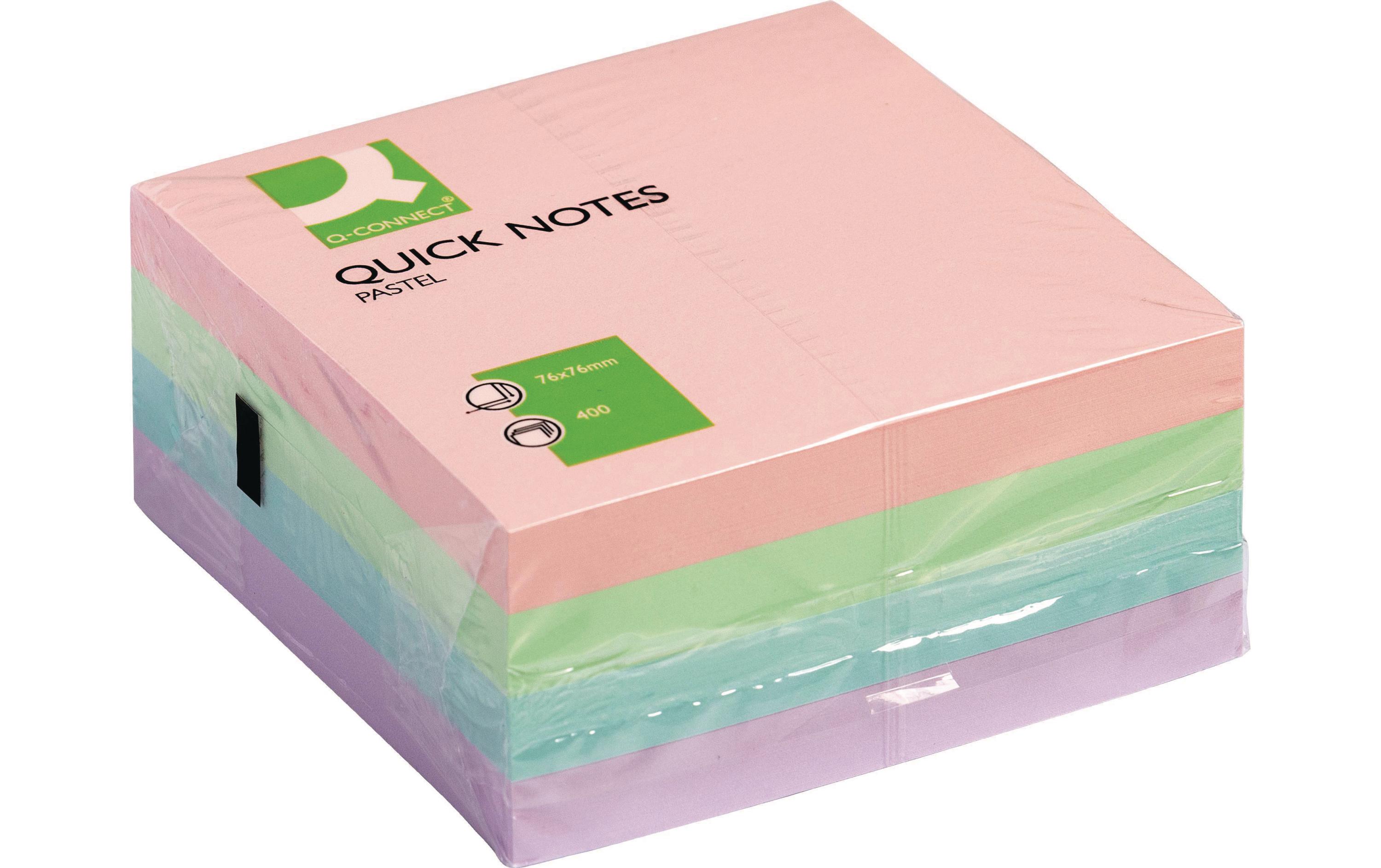 Notizzettel Quick Notes 76 x 76 mm, PastellHaftnotizen