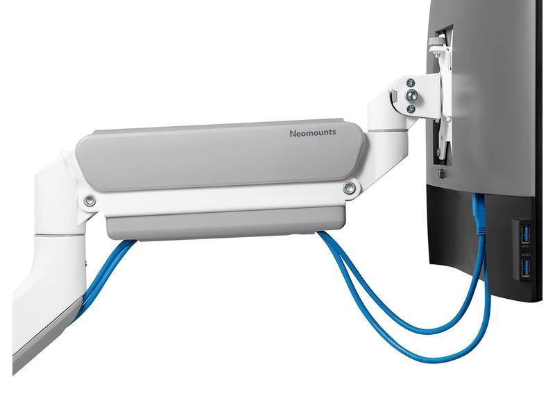 NEOMOUNTS Tischhalterung DS70-450WH1 bis 15 kg – Weiss Vollbewegliche Monitorhalterung für einen Flachbildschirm bis zu 42