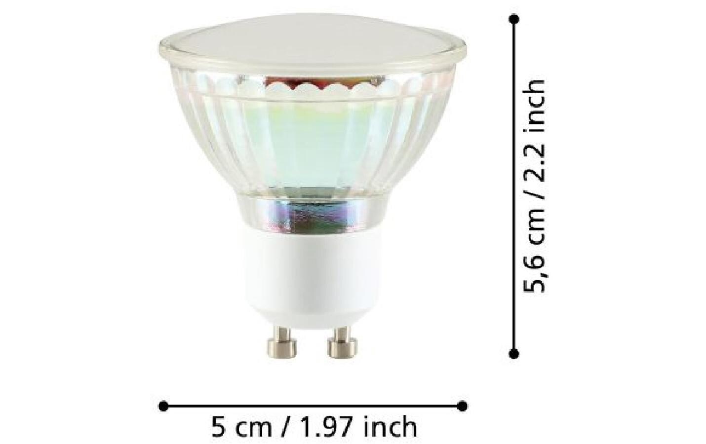 Lampe 4.6 W GU10 WarmweissLED-Leuchtmittel aus satiniertem Glas