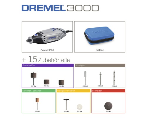 Dremel 3000-15 multitool inclusief accessoires