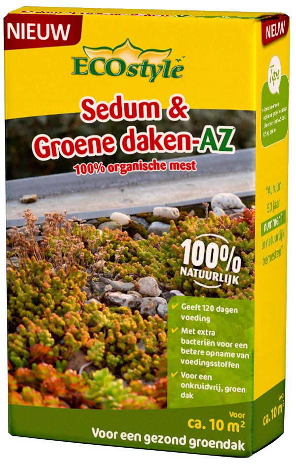 ECOstyle  Sedum en groene daken AZ - Meststof - 10 m2 - 800 Gram