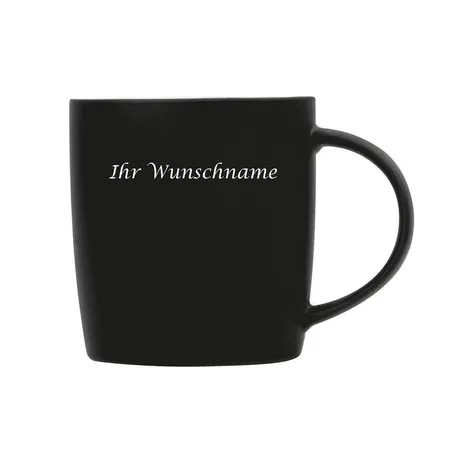 Macma Kaffeetasse aus Porzellan, 300 ml, schwarz
