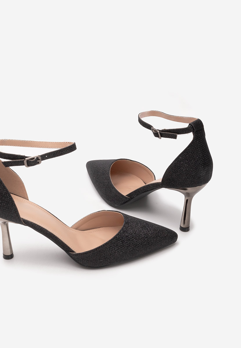 Chaussures à talon fin noirs Tayna