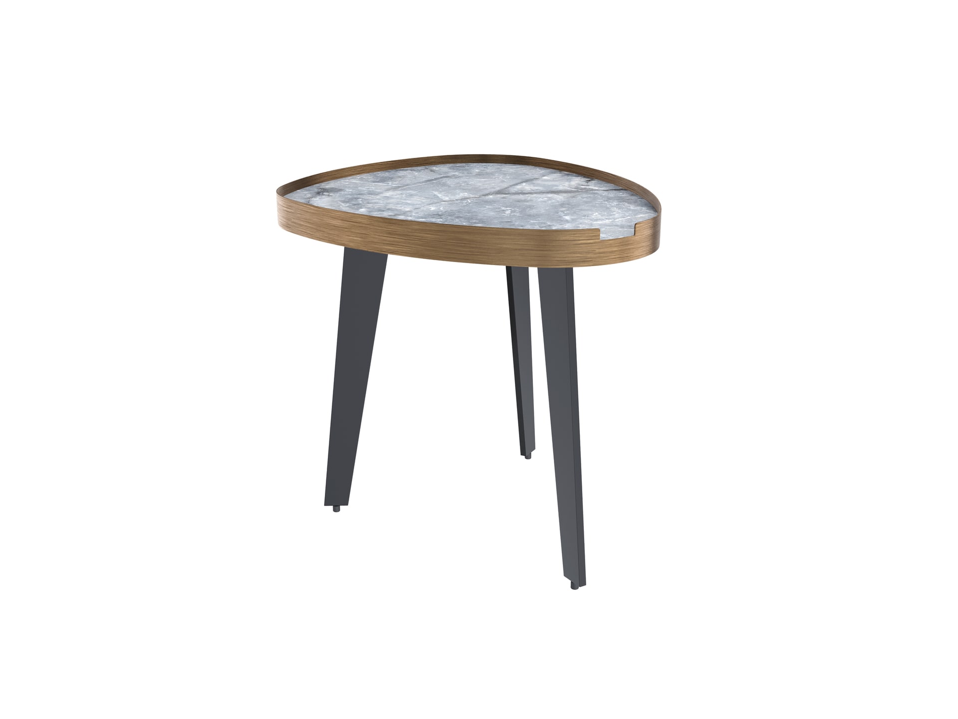Puro Couchtisch CAPRI 55x43 cm Marmoroptik Onyx Blau