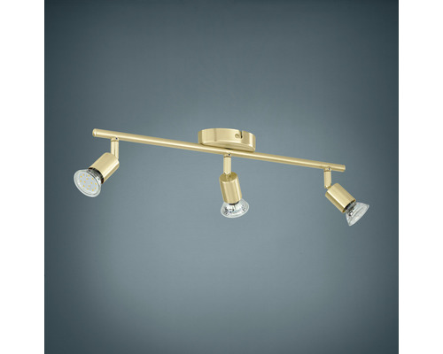 LED plafondspot 3x 2,8W 750 lm 3000 KL 48,5 cm messing