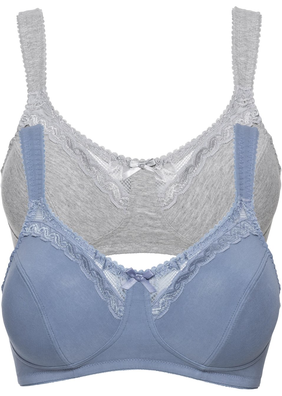 Lot de 2 soutiens-gorge sans armatures coton