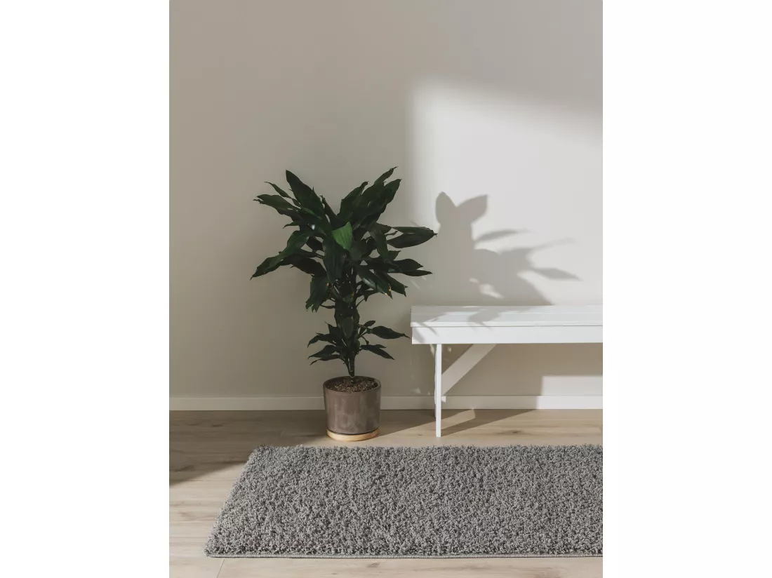 Tapis à poils longs Soho Gris clair 80x300 cm