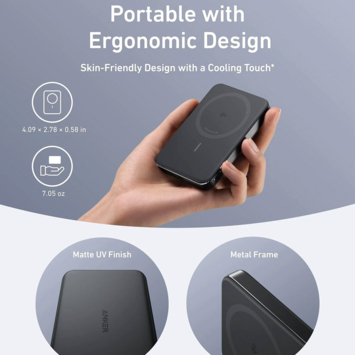 Anker MagGo Slim powerbank snelladen 10.000 mAh zwart