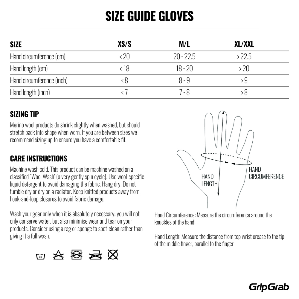 GripGrab Merino Liner handske Sort