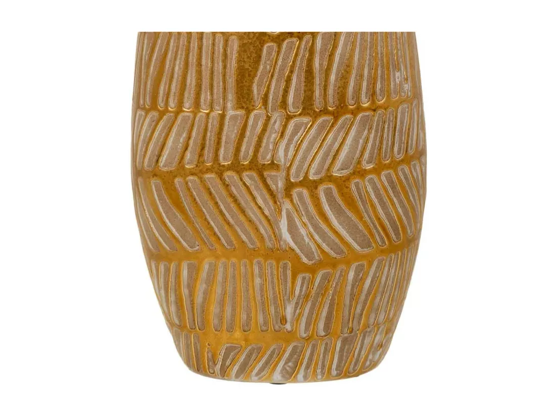 Vase en céramique dorée 12x7x35h