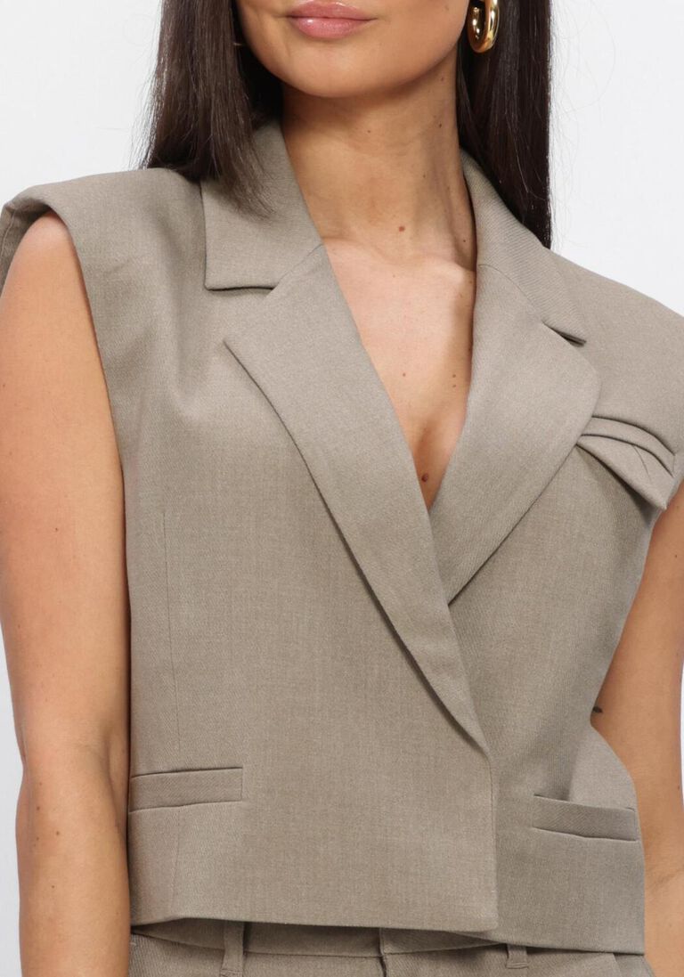taupe copenhagen muse gilet cmtailor-short-waistcoat