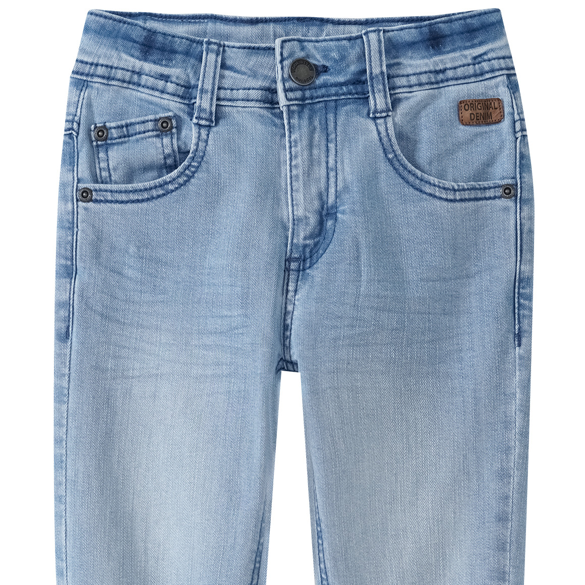 Topolino Jungen Slim-Jeans mit Used-Waschung hellblau