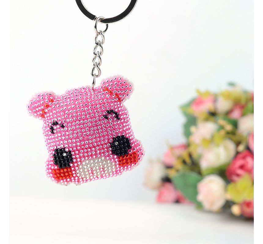 Embroidery Kingdom - DIY borduurpakket met cartoon kralen sleutelhanger (verschillende ontwerpen)