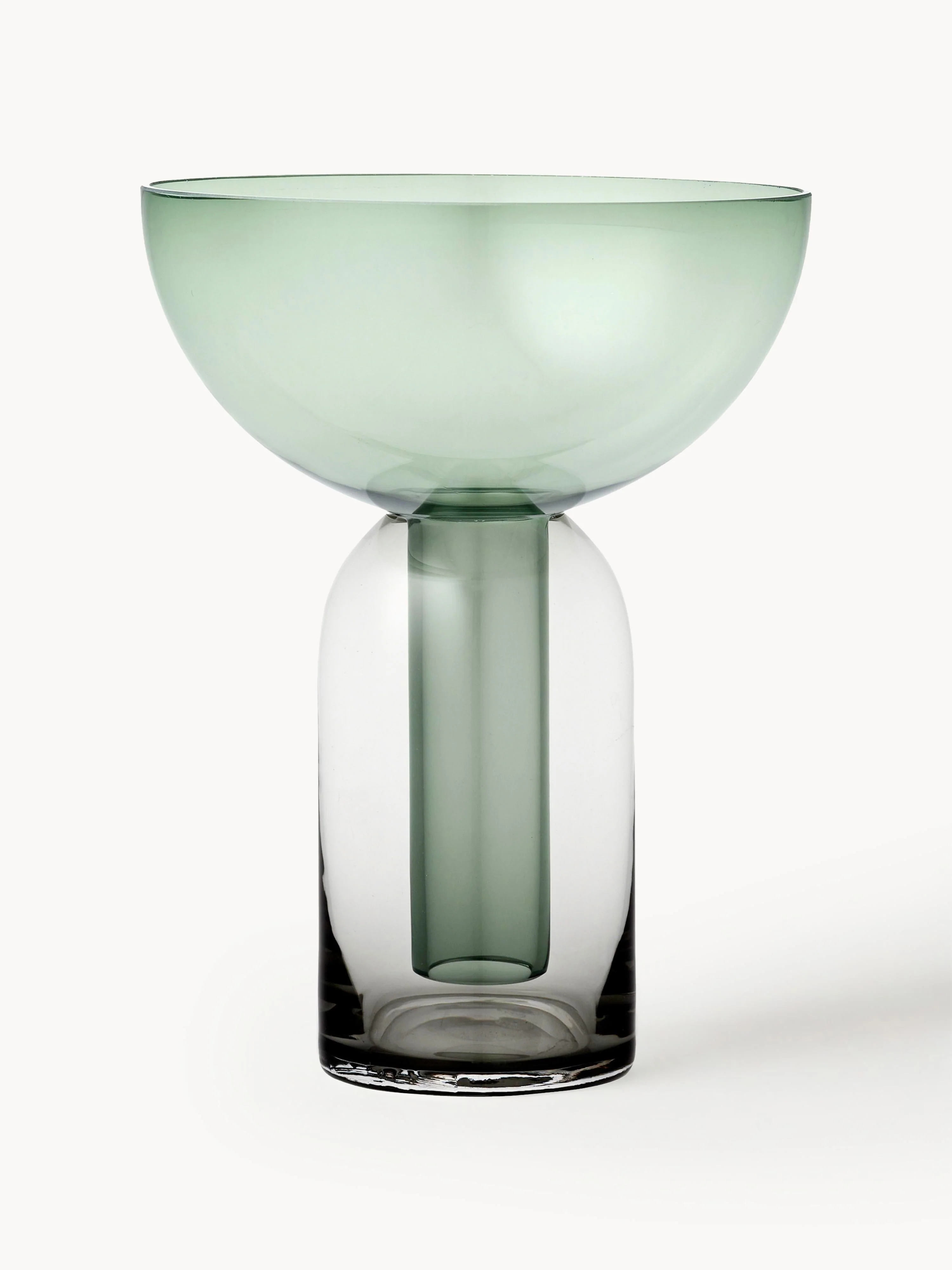 Mondgeblazen glazen vaas Torus, H 20 cm
