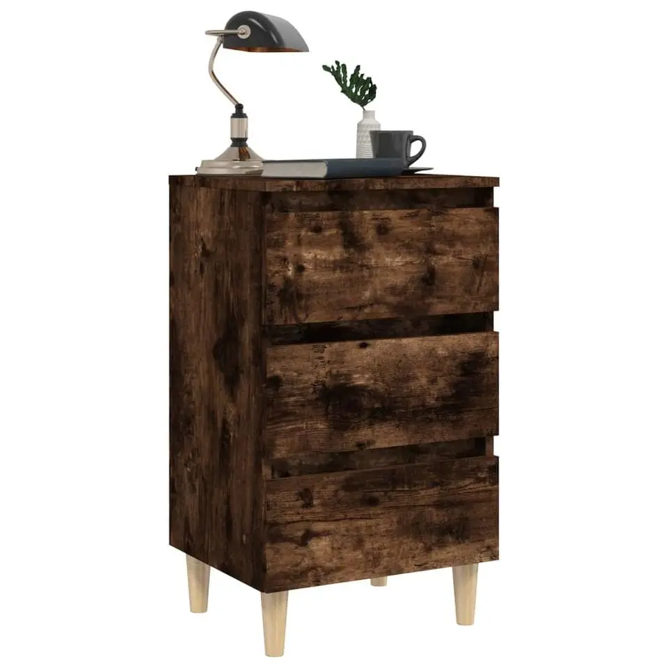 vidaXL - Nachtkastje - Bruin - Bewerkt hout