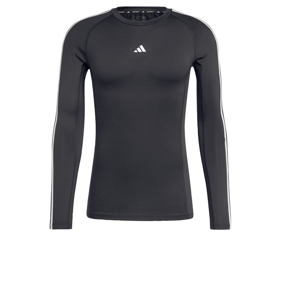 Adidas T-shirt manches longues compression 3 bandes Techfit Training