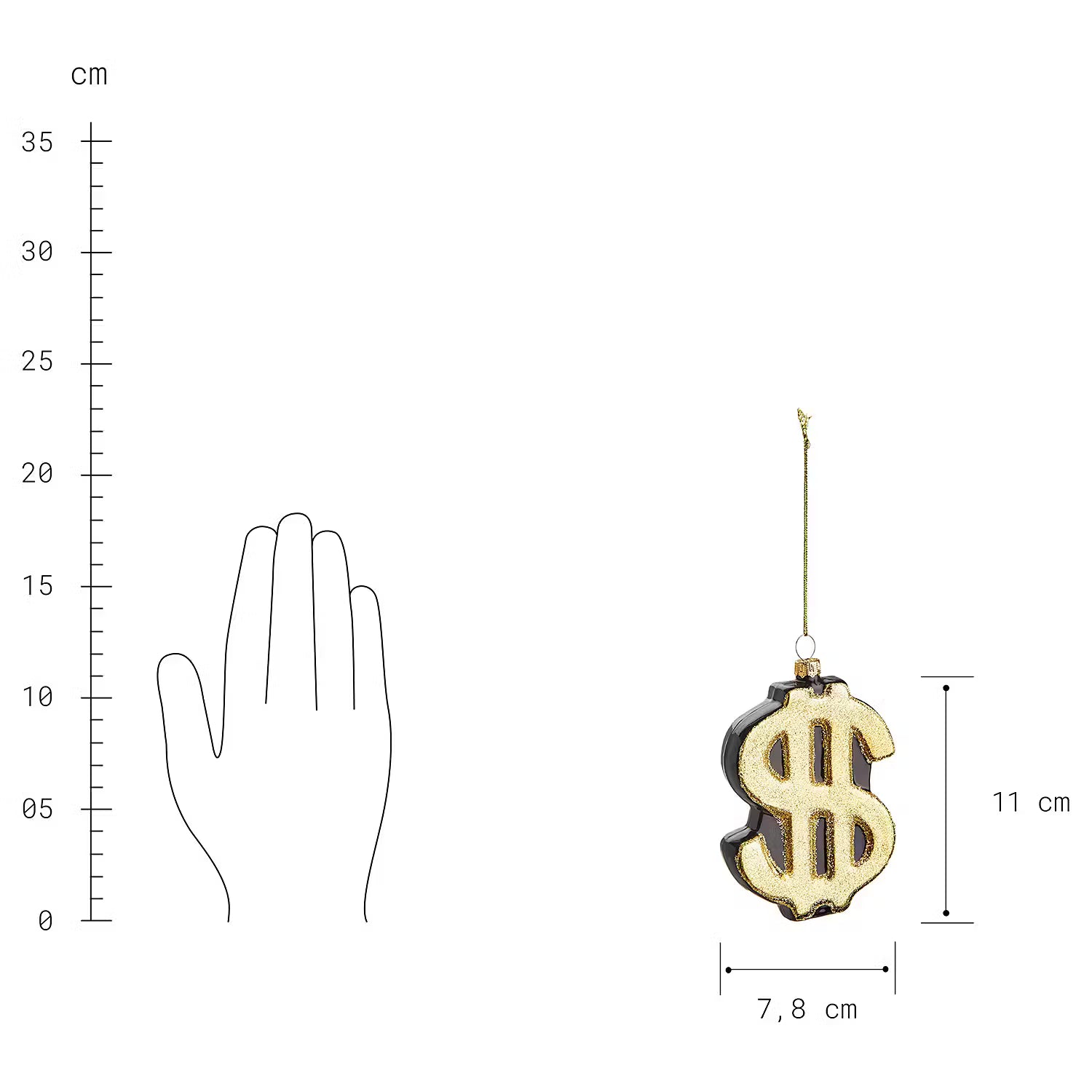 HANG ON Baumanhänger Dollar Zeichen