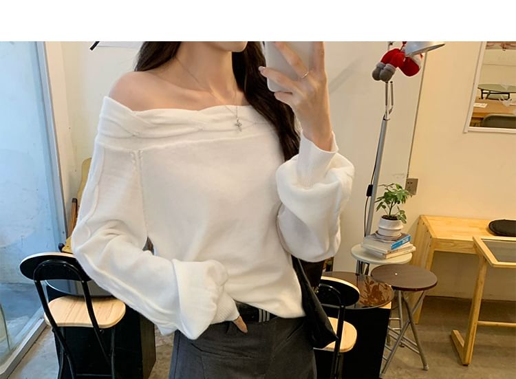 Moon City - Off-Shoulder Kabeltrui