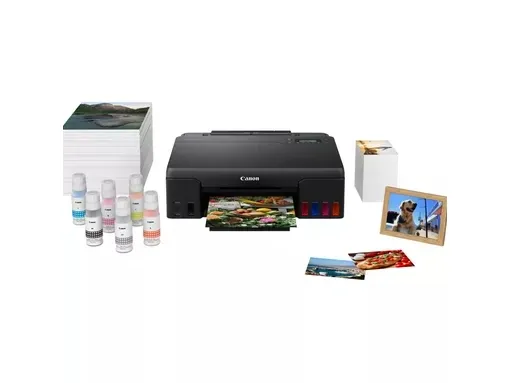 Canon PIXMA G550 - Printer - farve - blækprinter - kan genopfyldes - A4/Legal - op til 3.9 ipm (mono) / op til 3.9 ipm (farve) - kapacitet: 100 ark - USB 2.0, Wi-Fi(n)