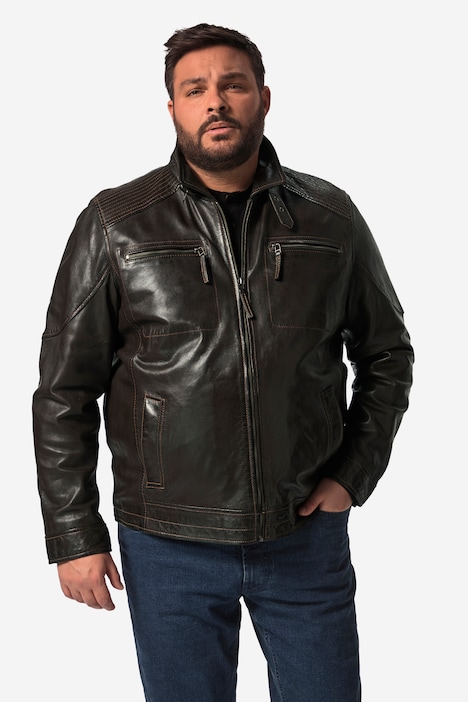 Men+ Lederjacke, Leder, Lammnappa, bis Gr. 84/86