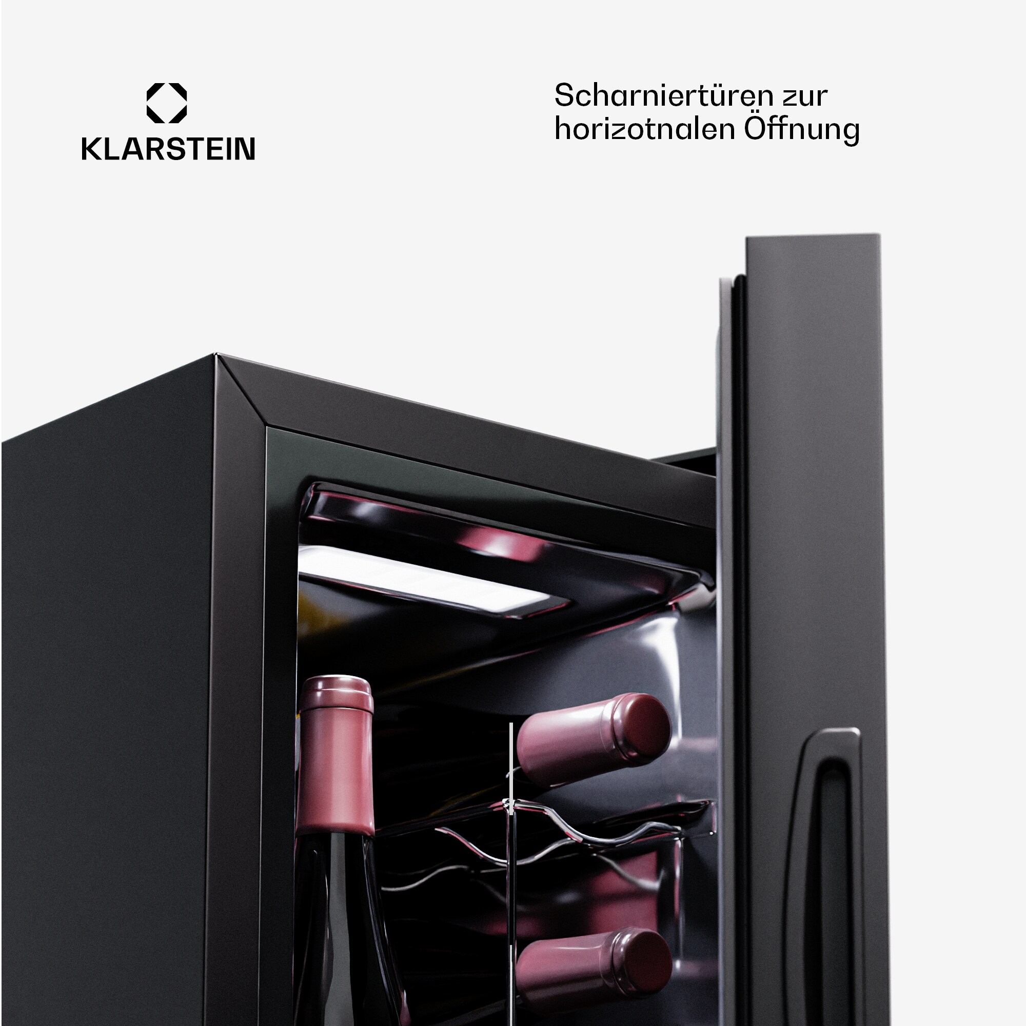 Shiraz 8 Uno Vertical Weinkühlschrank 8 Flaschen 8 - 18 °C Touch-Control Schwarz 8 Flaschen 1 Kühlzone