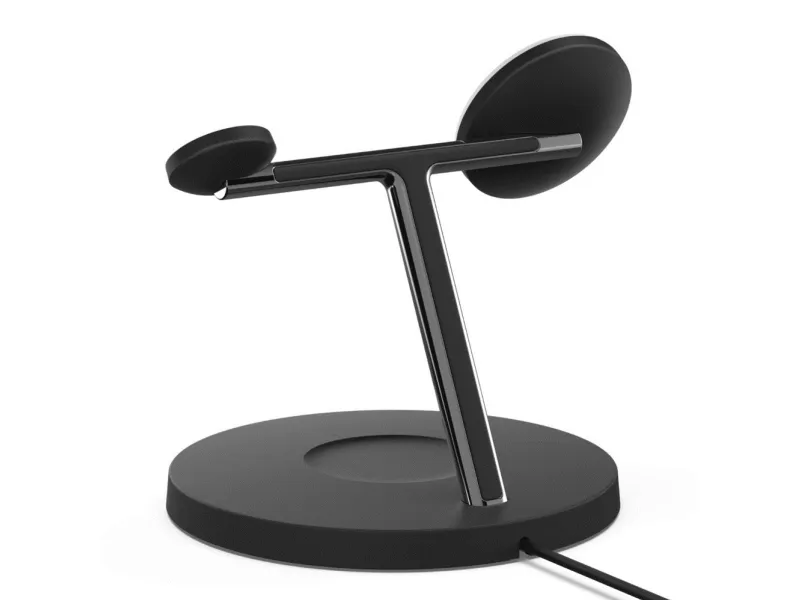 Belkin BoostCharge Pro - Trådløs opladningsstander - med MagSafe   AC-strømadapter - 15 Watt - Fast Charge - sort