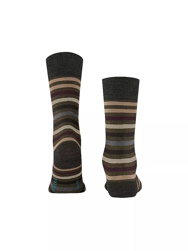 FALKE Socken TINTED STRIPE beech braun