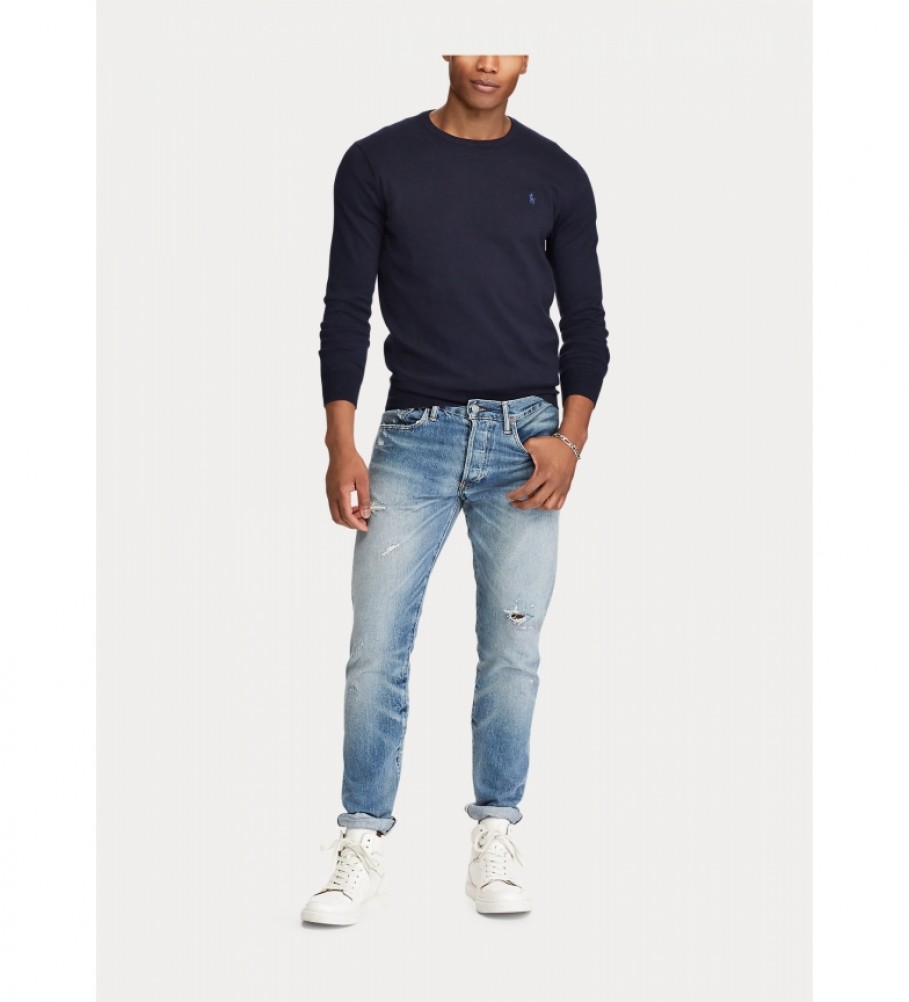 Suéter Ralph Lauren Slim Fit 710684957001 azul marinho