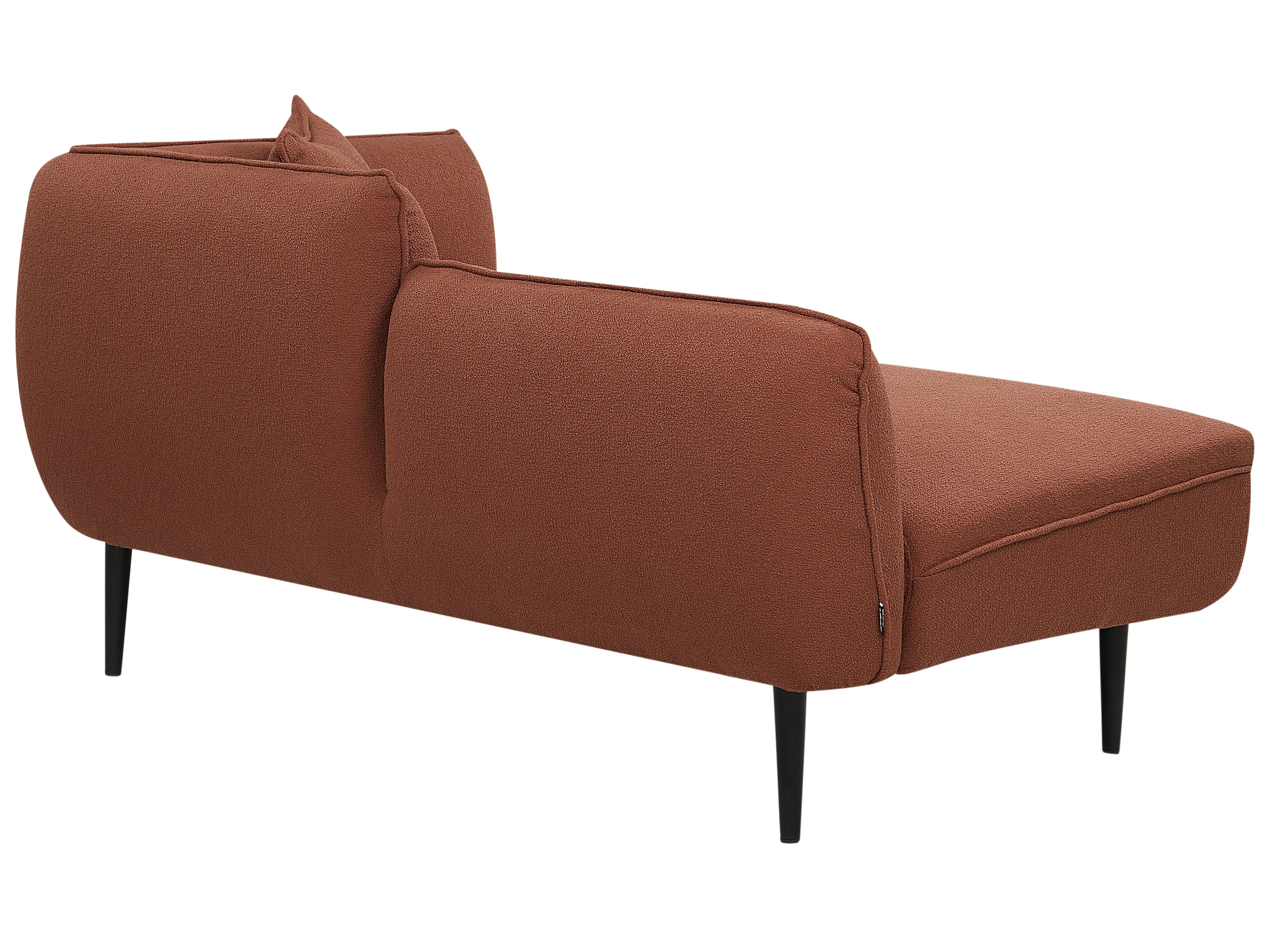Rechtszijdige chaise longue CHEVANNES Bouclé Donkerrood