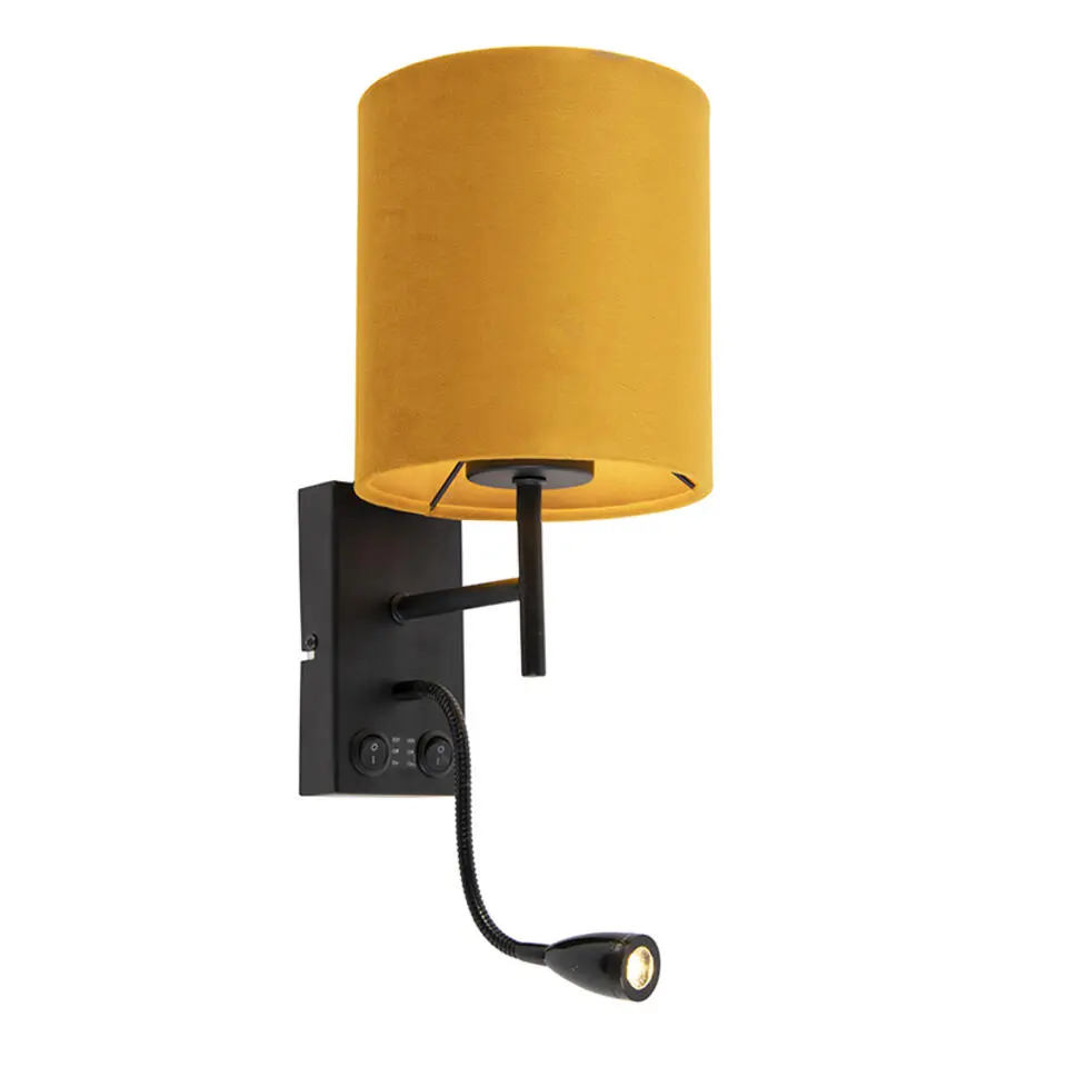 Qazqa wandlampen stacca geel e27