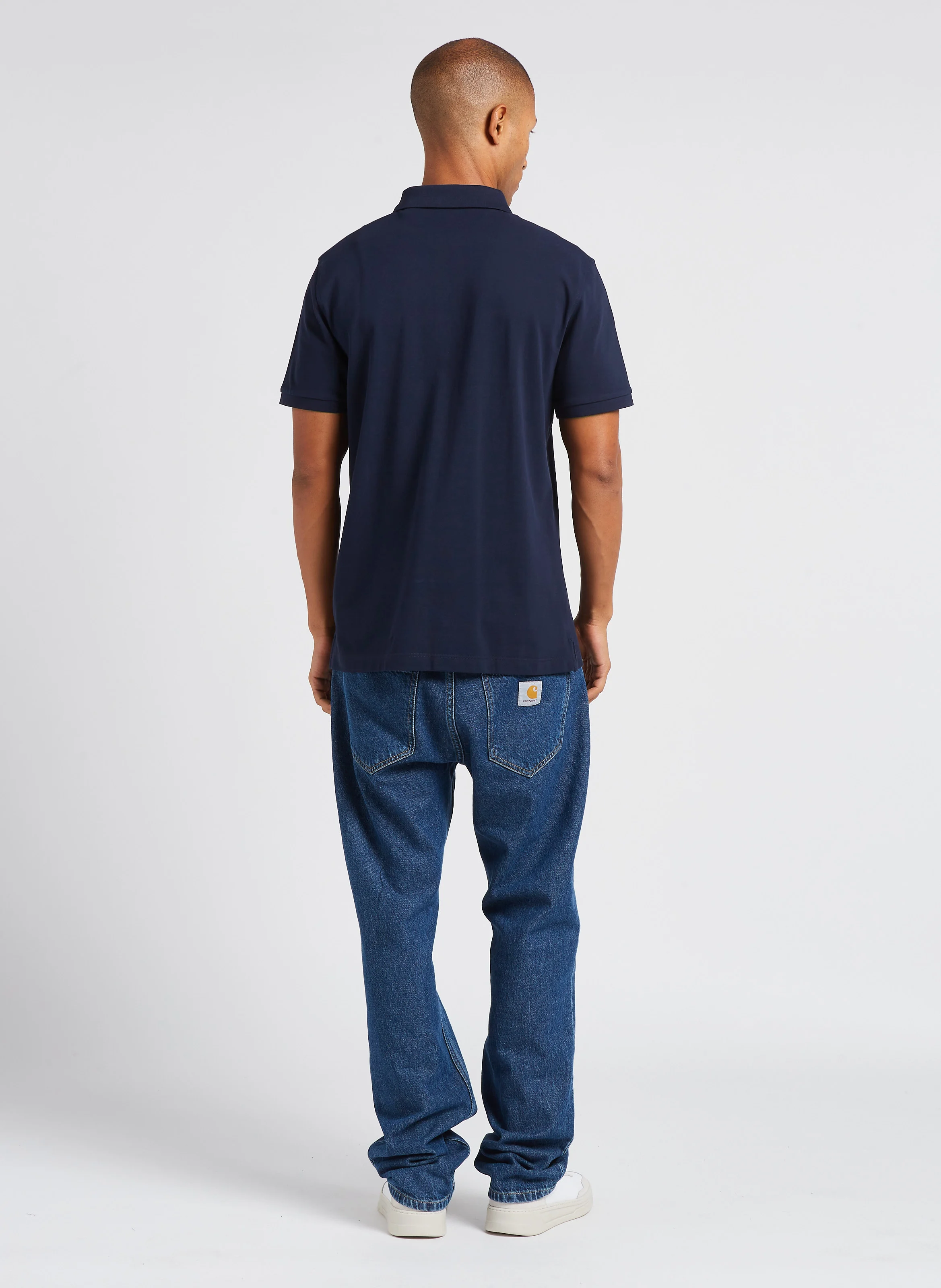 Polo droit en coton | Bleu