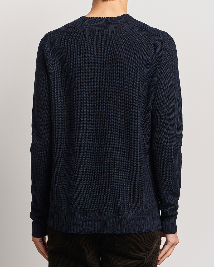 Oscar Jacobson Collins Knitted Wool Turtleneck Navy