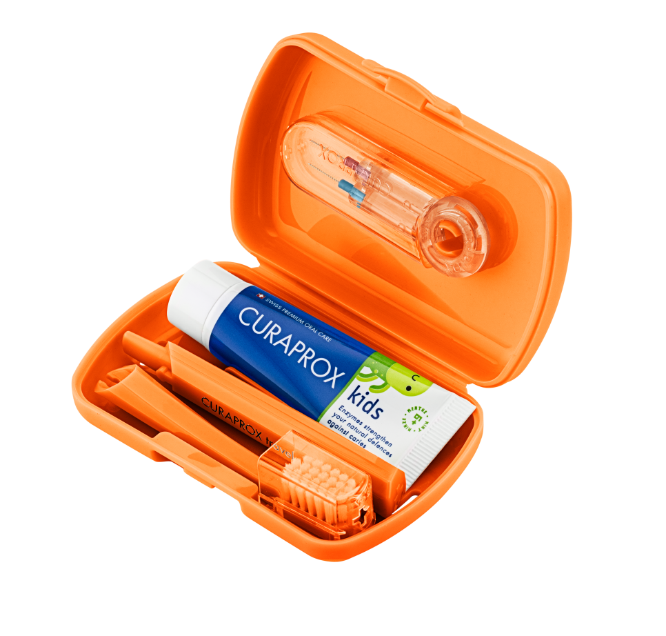 CURAPROX kids Travel Set<br>1 Stück, Box, orange