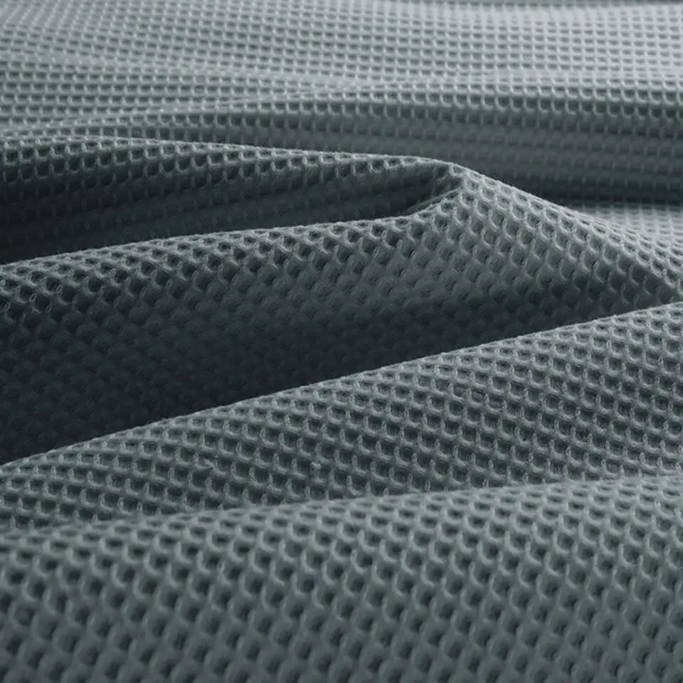 Zavelo DeLuxe Waffle Dekbedovertrek Donkergroen-1-persoons (140 x 200/220 cm)
