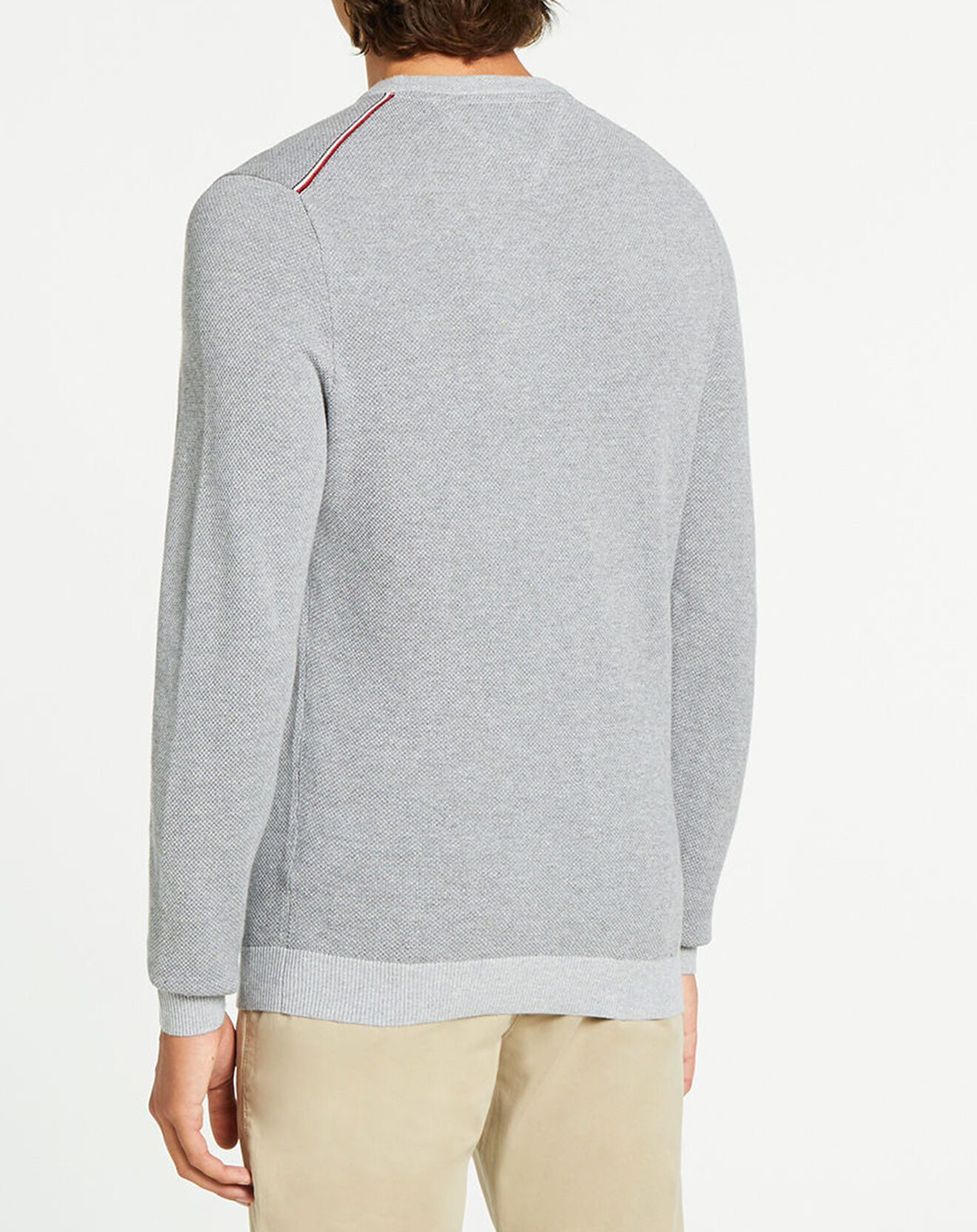 Tommy Hilfiger Pull Mouline gris chiné